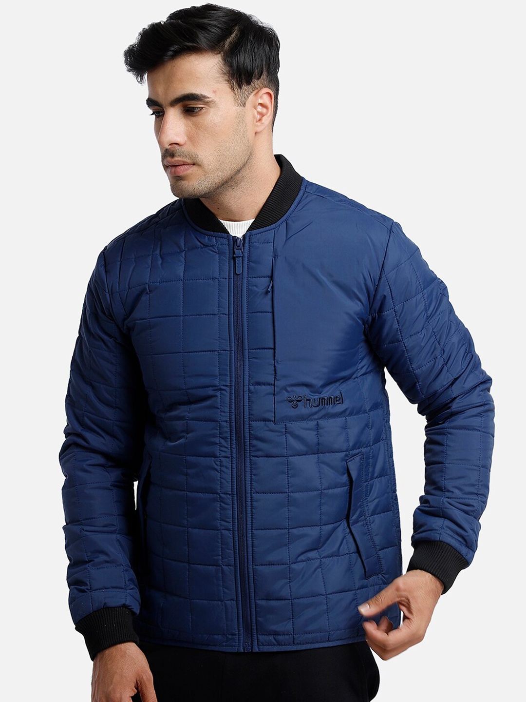 

hummel Men Blue Quilted Jacket