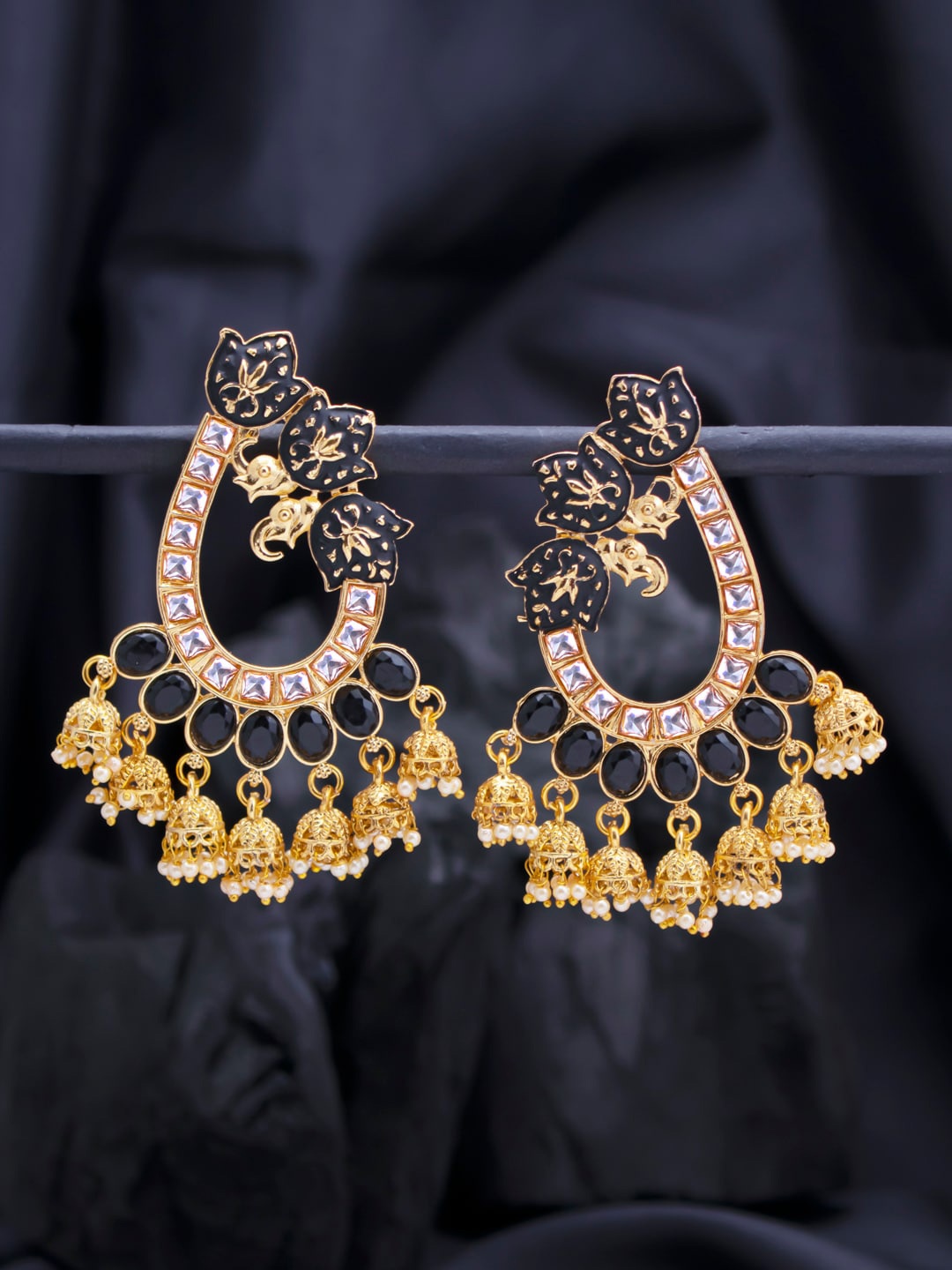 

Sukkhi Grey Contemporary Drop Earrings