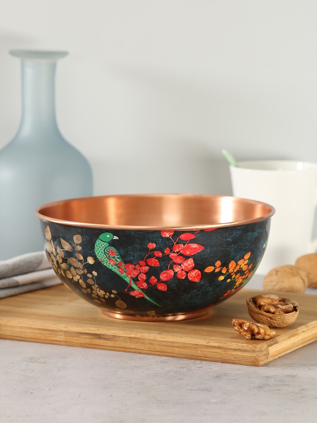 

India Circus by Krsnaa Mehta Green & Red Printed Bowl