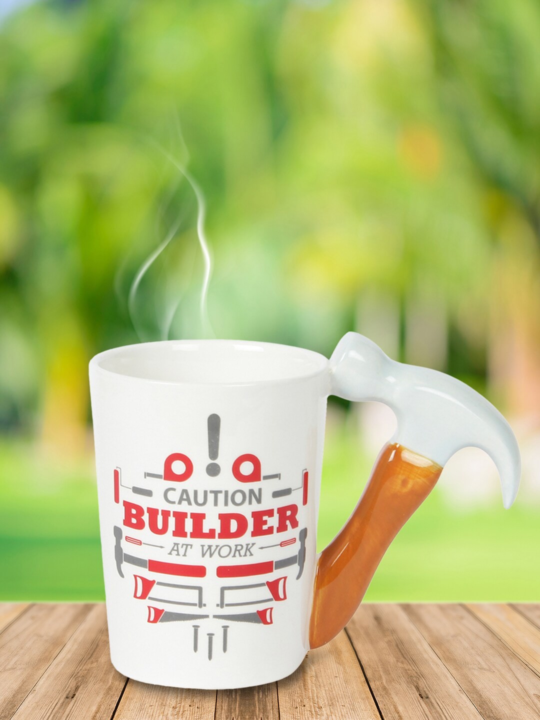 

A Vintage Affair- Home Decor White & RedPrinted Ceramic Mugs