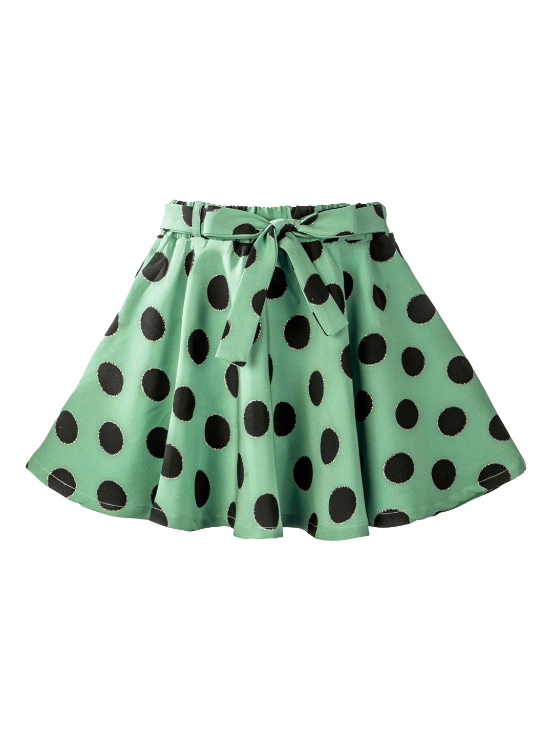 

Hunny Bunny Girls Green & Black Printed Flared Skirt
