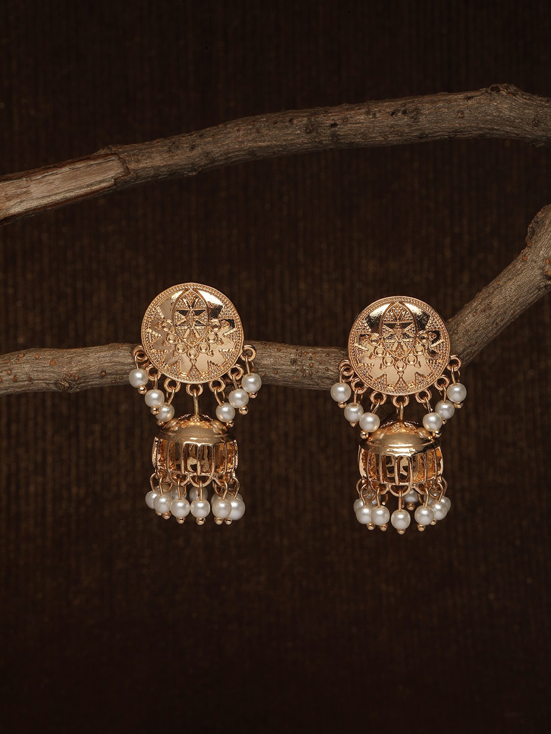

Accessorize Gold-Plated Dome Shaped Jhumkas