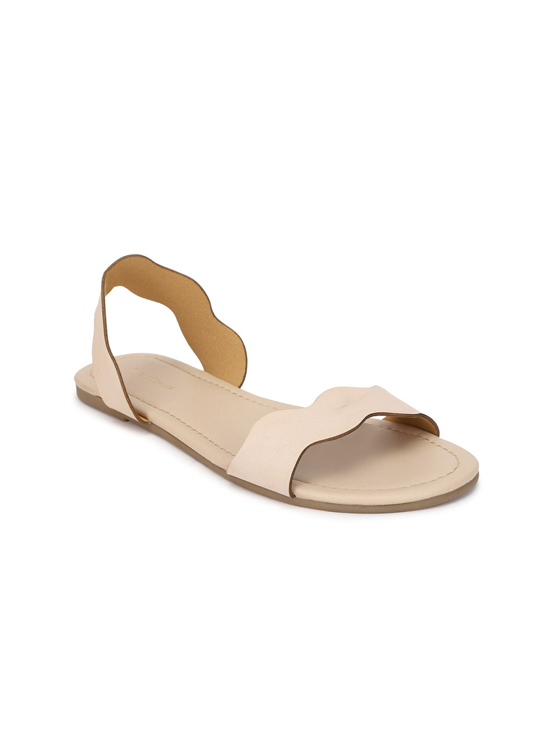 

Van Heusen Woman Beige Solid Open Toe Flats