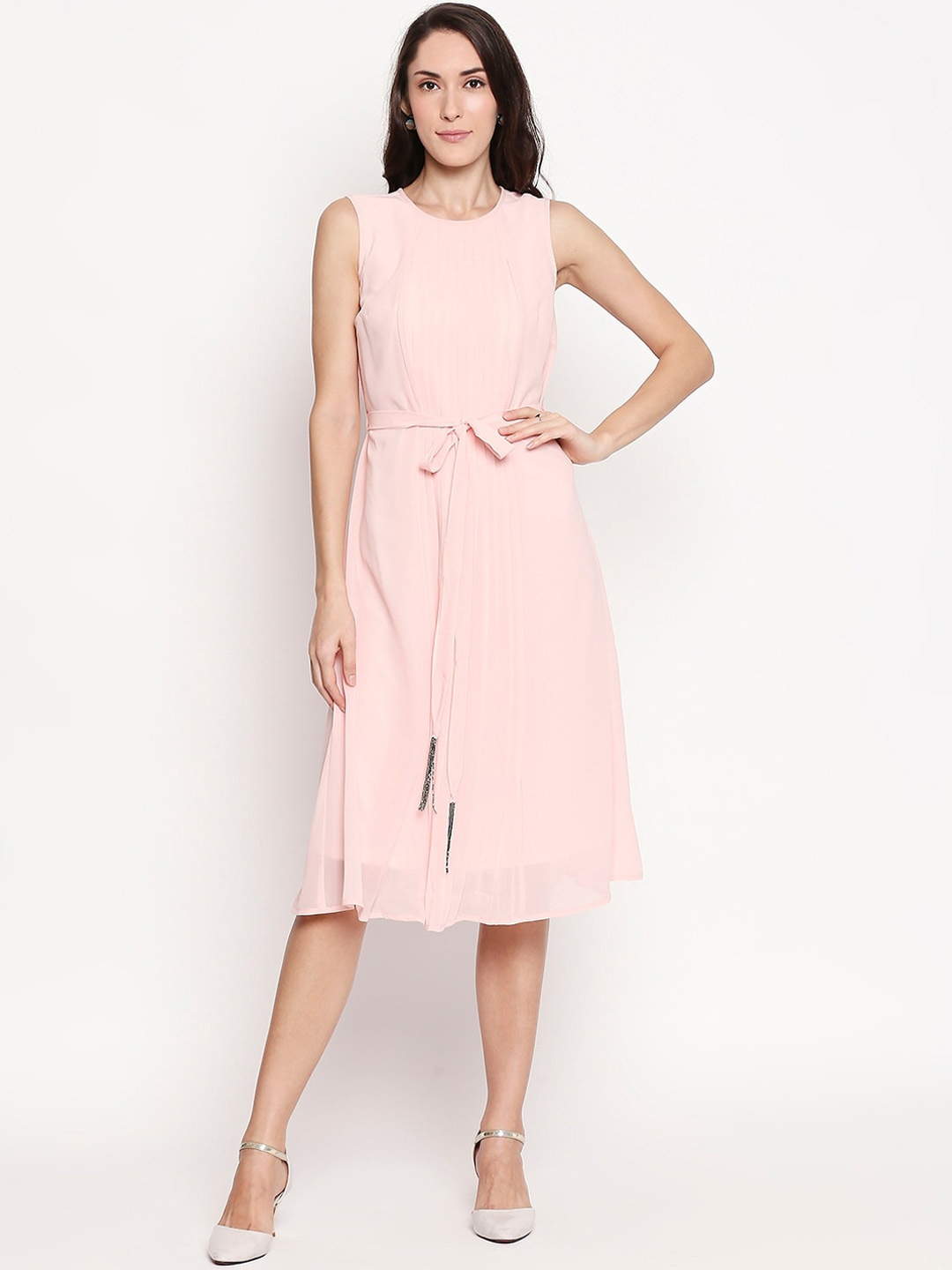

Forever Glam by Pantaloons Pink A-Line Midi Dress