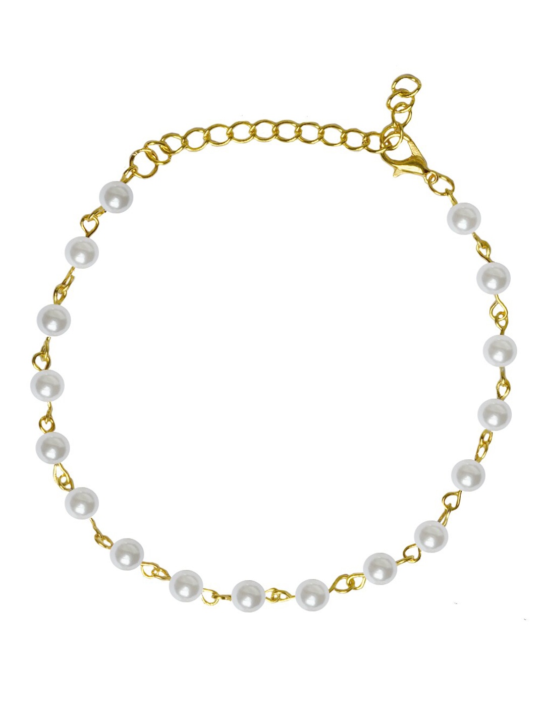 

JOKER & WITCH White Gold-Plated Beaded Victoria Anklet