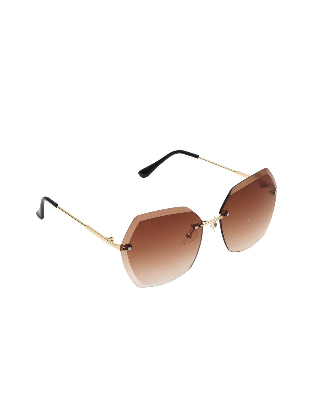 

Floyd Women Brown Lens & Gold-Toned Rectangle Sunglasses with UV Protected Lens RL2