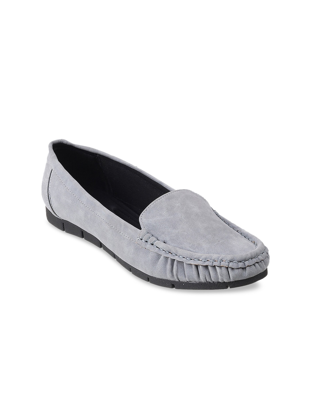 

Mochi Women Grey Printed Ballerinas