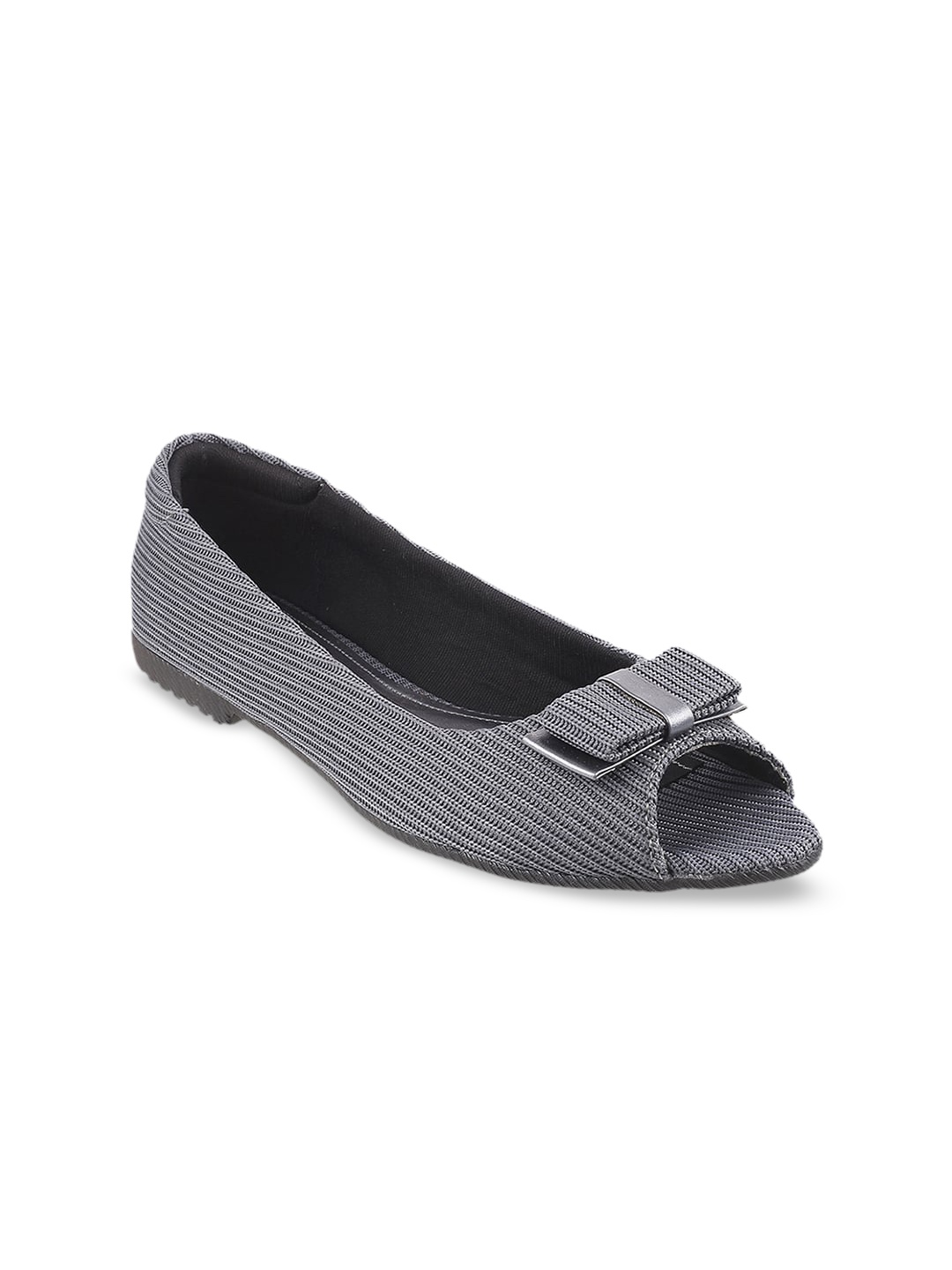 

Metro Women Grey Bows Flats Ballerinas
