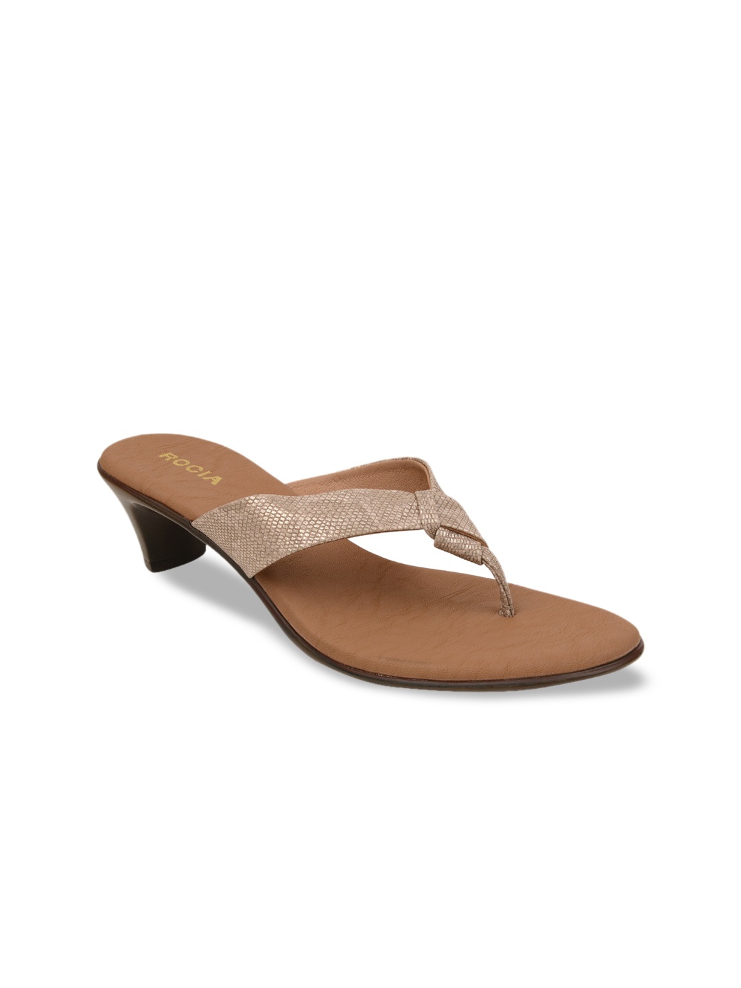 

Rocia Women Gold-Toned Textured Sandals