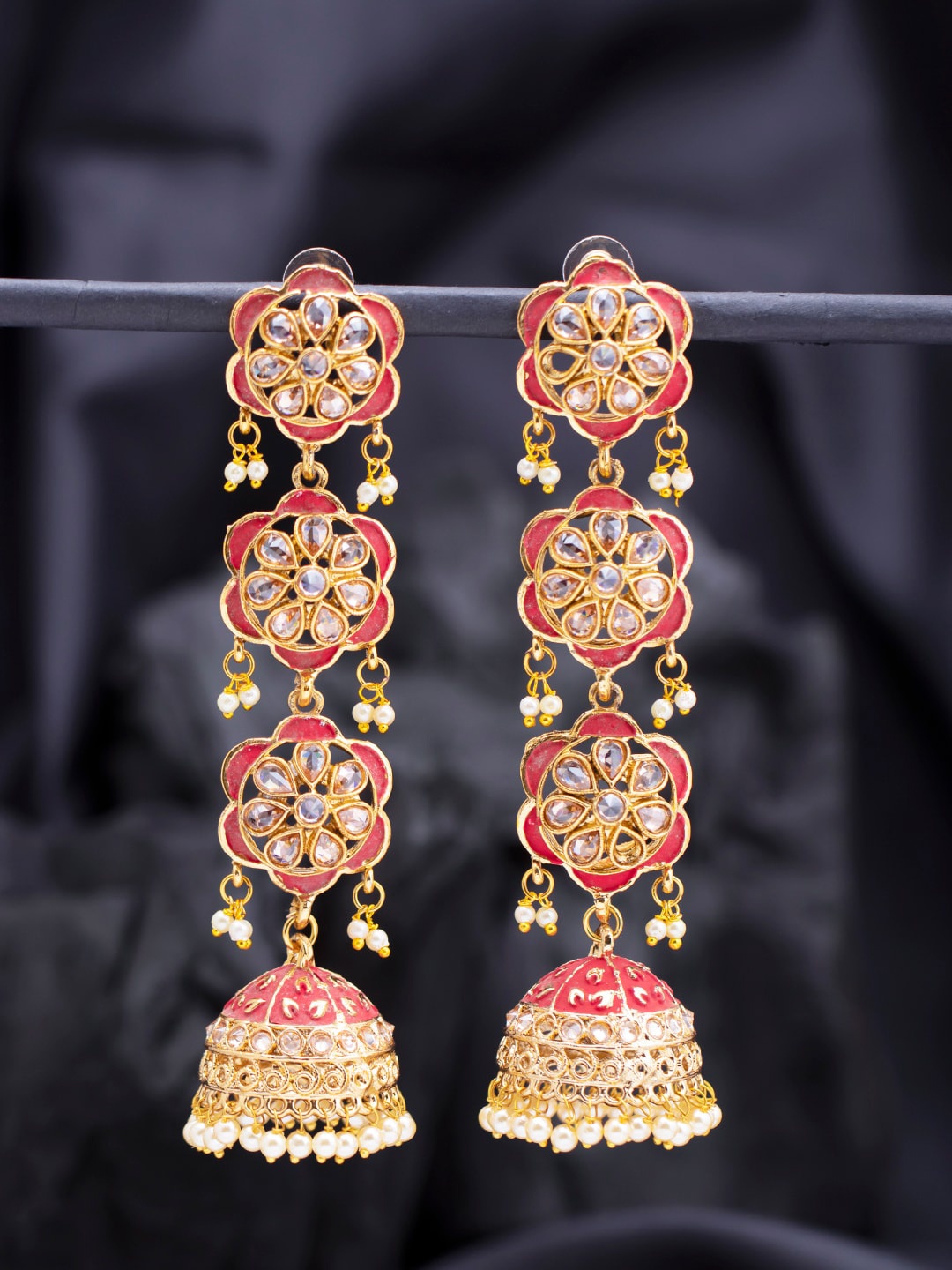 

Sukkhi Maroon Contemporary Jhumkas
