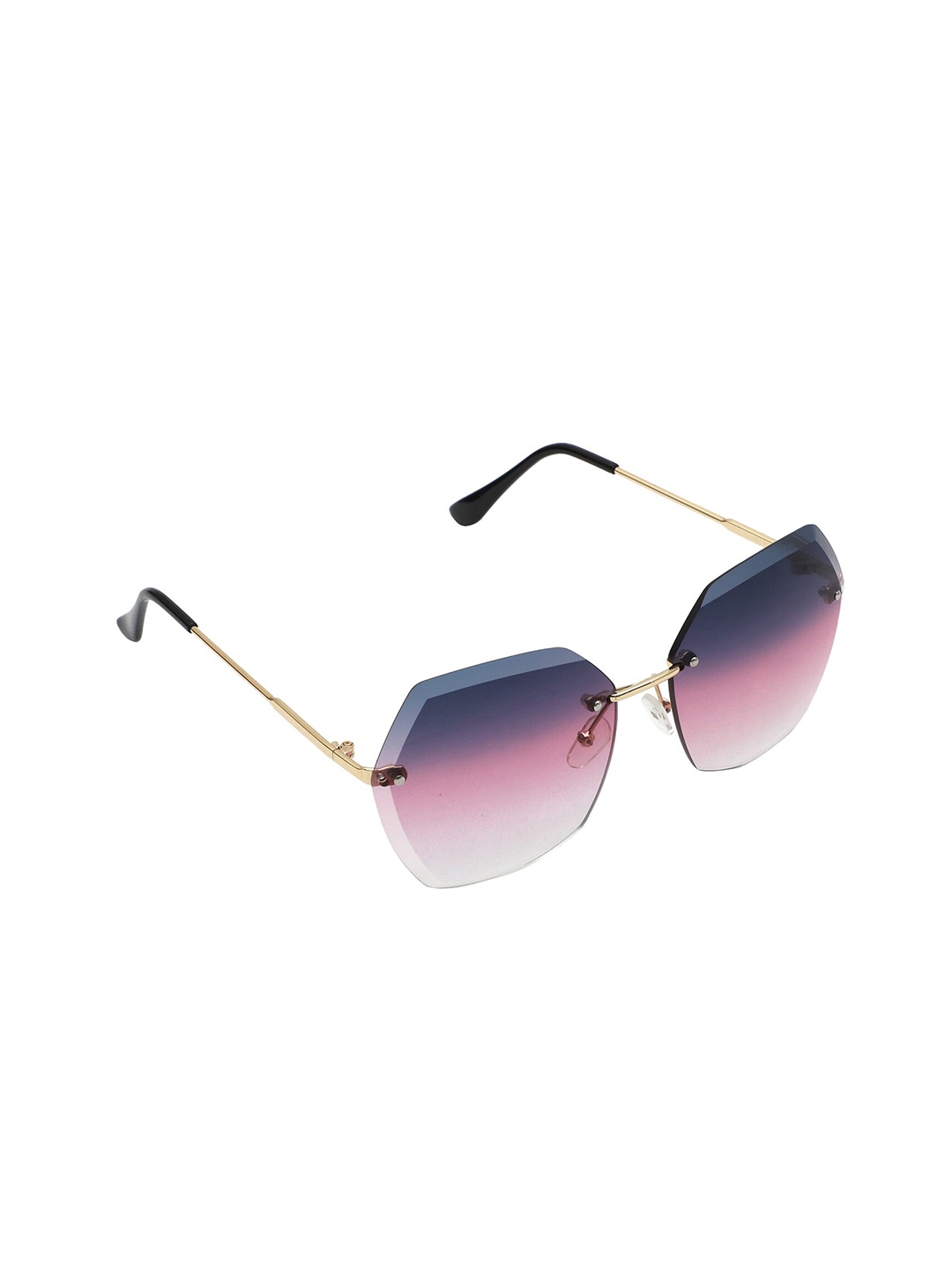 

Floyd Women Purple Lens & Gold-Toned Rectangle Sunglasses with UV Protected Lens RL2