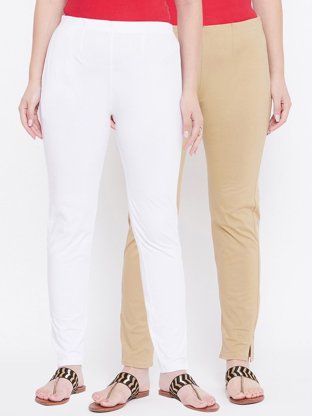 Castle Women Multicoloured Regular Fit Solid Regular Trousers, Multi