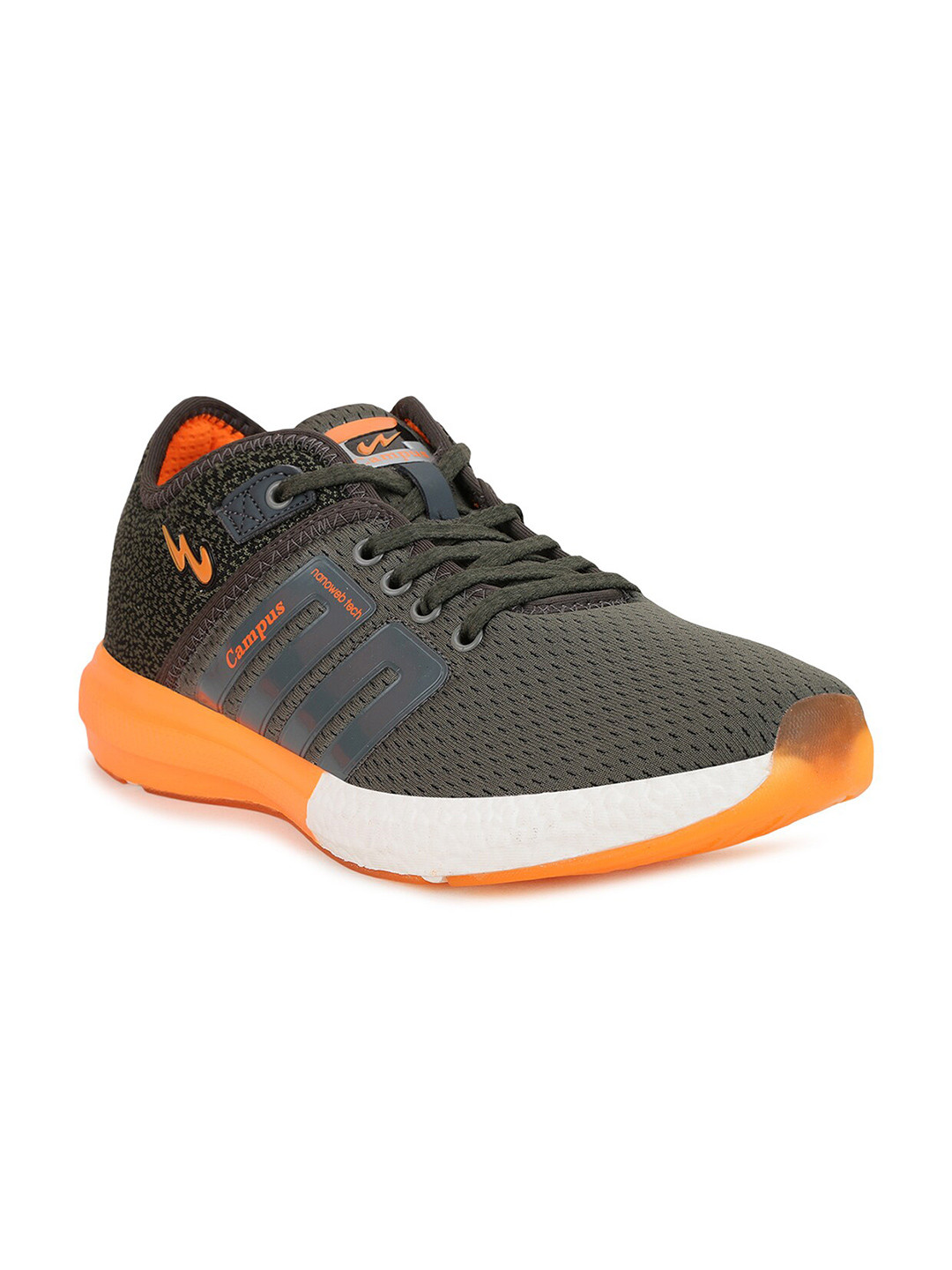 

Campus Men Grey Mesh Running Shoes