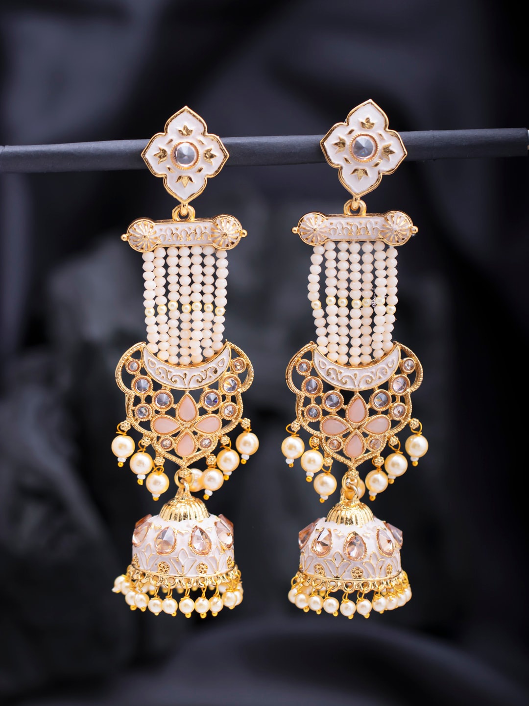 

Sukkhi White Contemporary Jhumkas