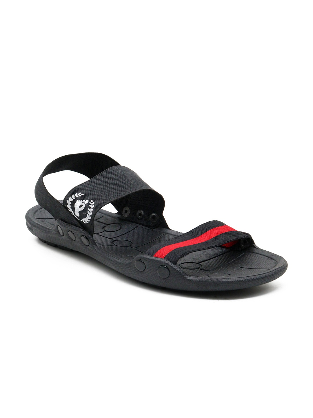 

Prolific Men Red & Black Slip-On Comfort Sandals