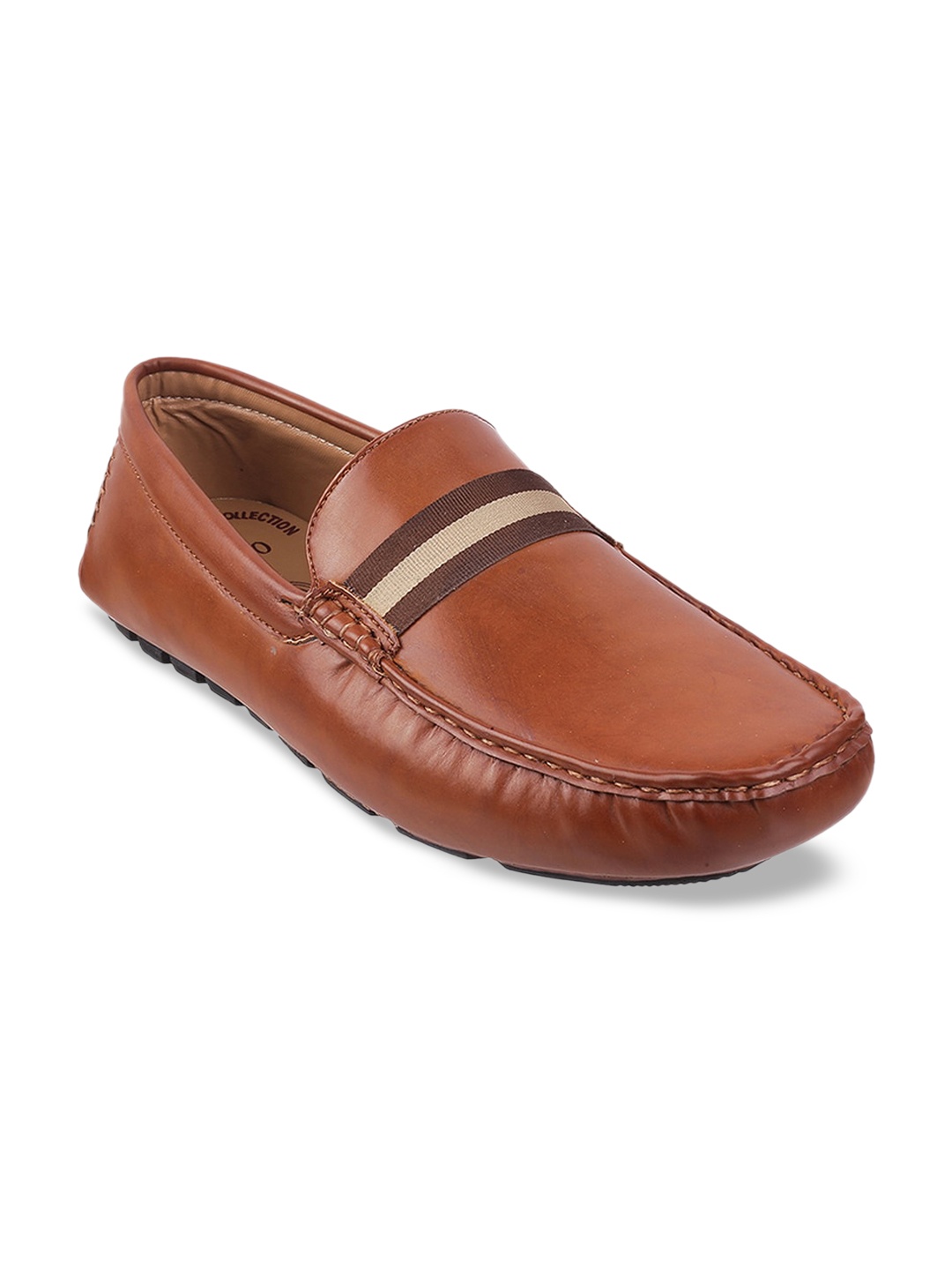 

Metro Men Tan Brown Leather Loafers