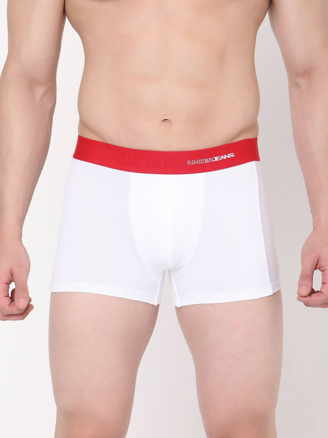 

UnderJeans by Spykar Men White Solid Trunks UJMTRPTS004
