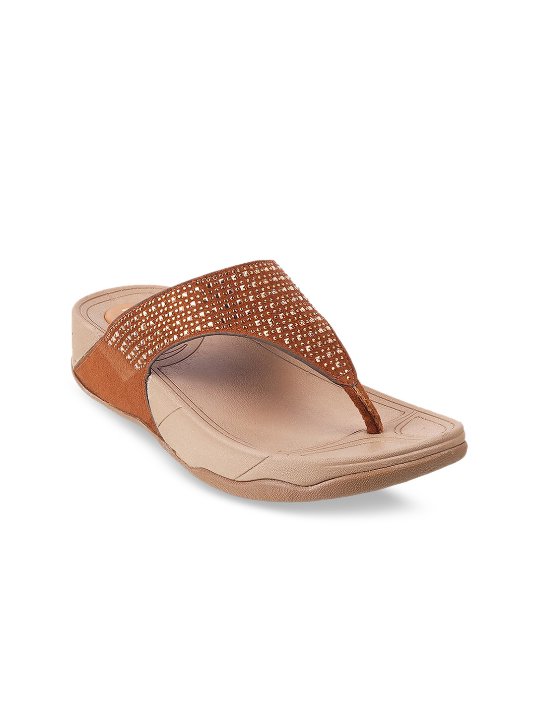 

Mochi Women Tan Embellished Sandals