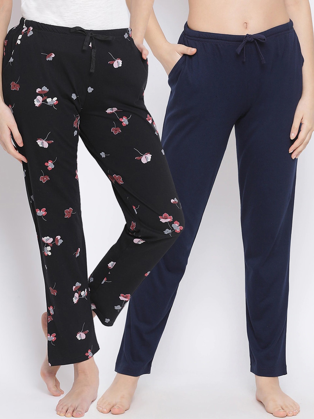 

Kanvin Women Pack of 2 Pure Cotton Lounge Pants, Black