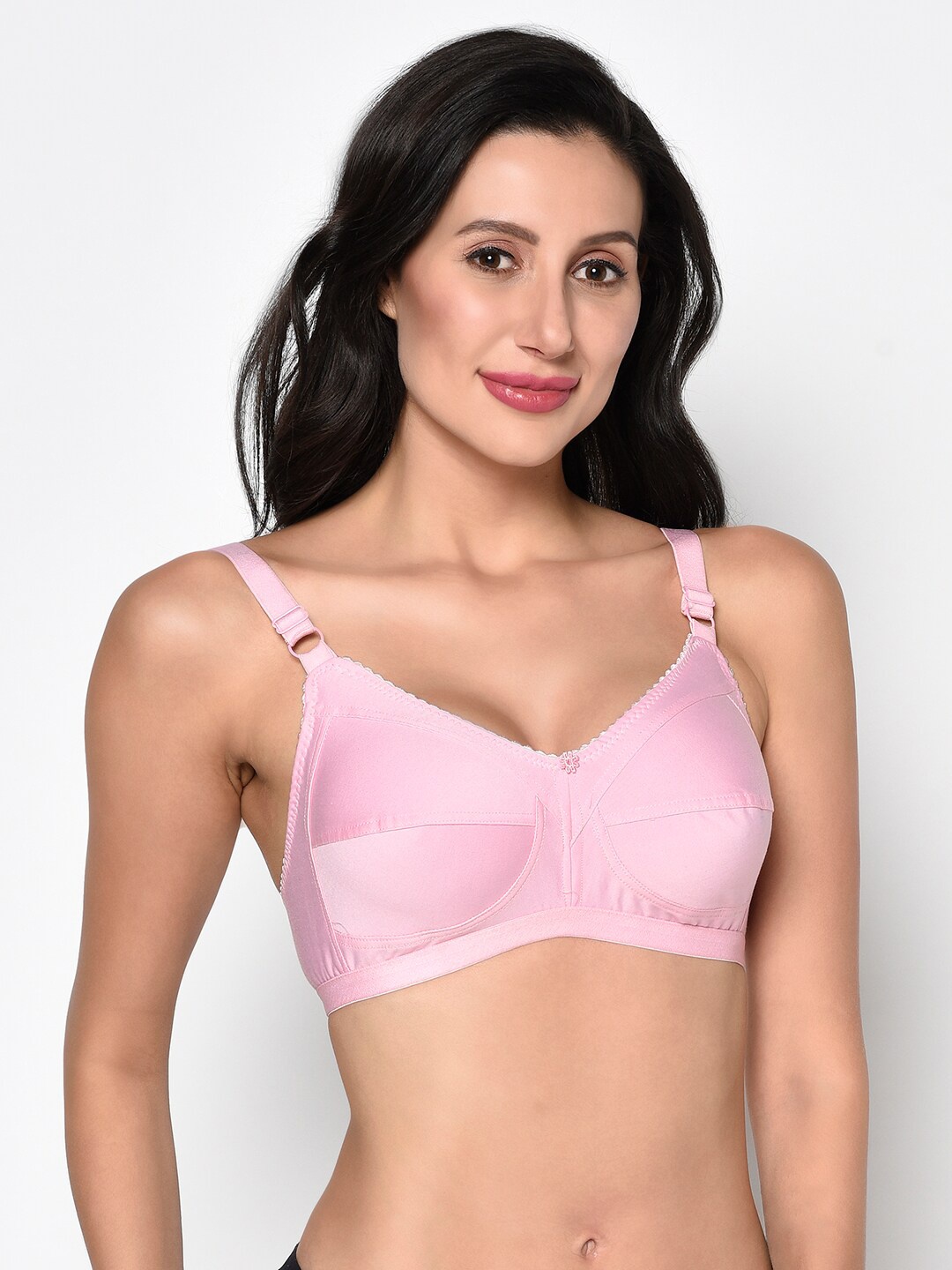 

PRETTYBOLD Pink Solid Non-Wired Non Padded Everyday Bra PB-15 BPINK-C21