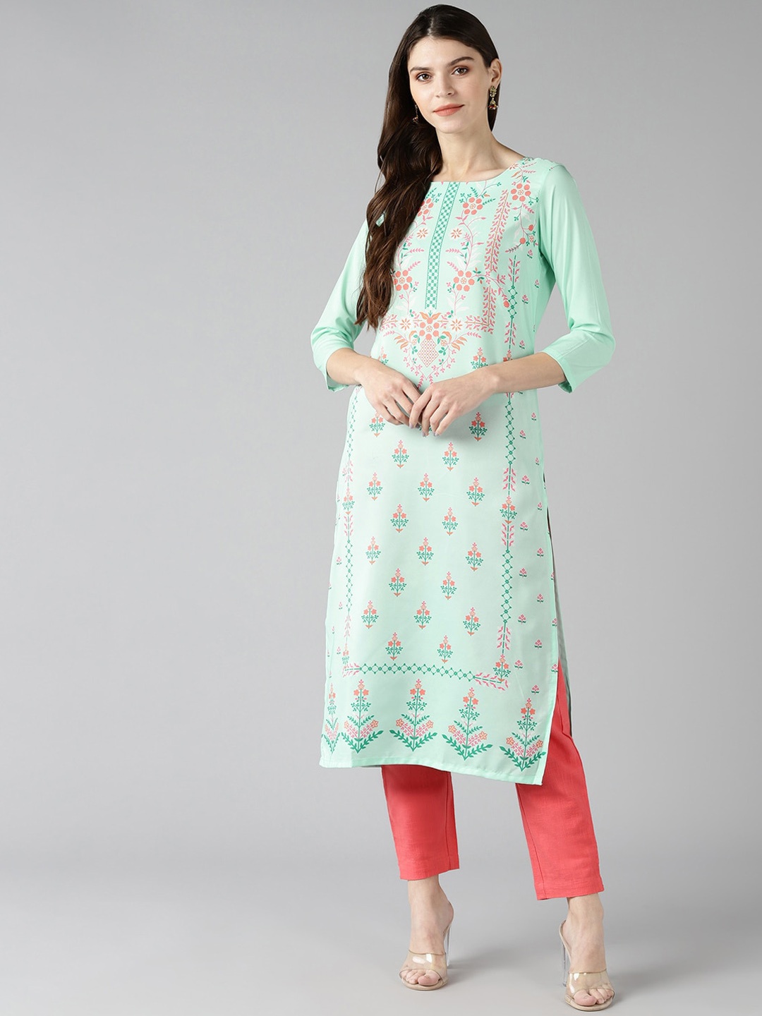

AHIKA Women Green Ethnic Motifs Printed Kurta