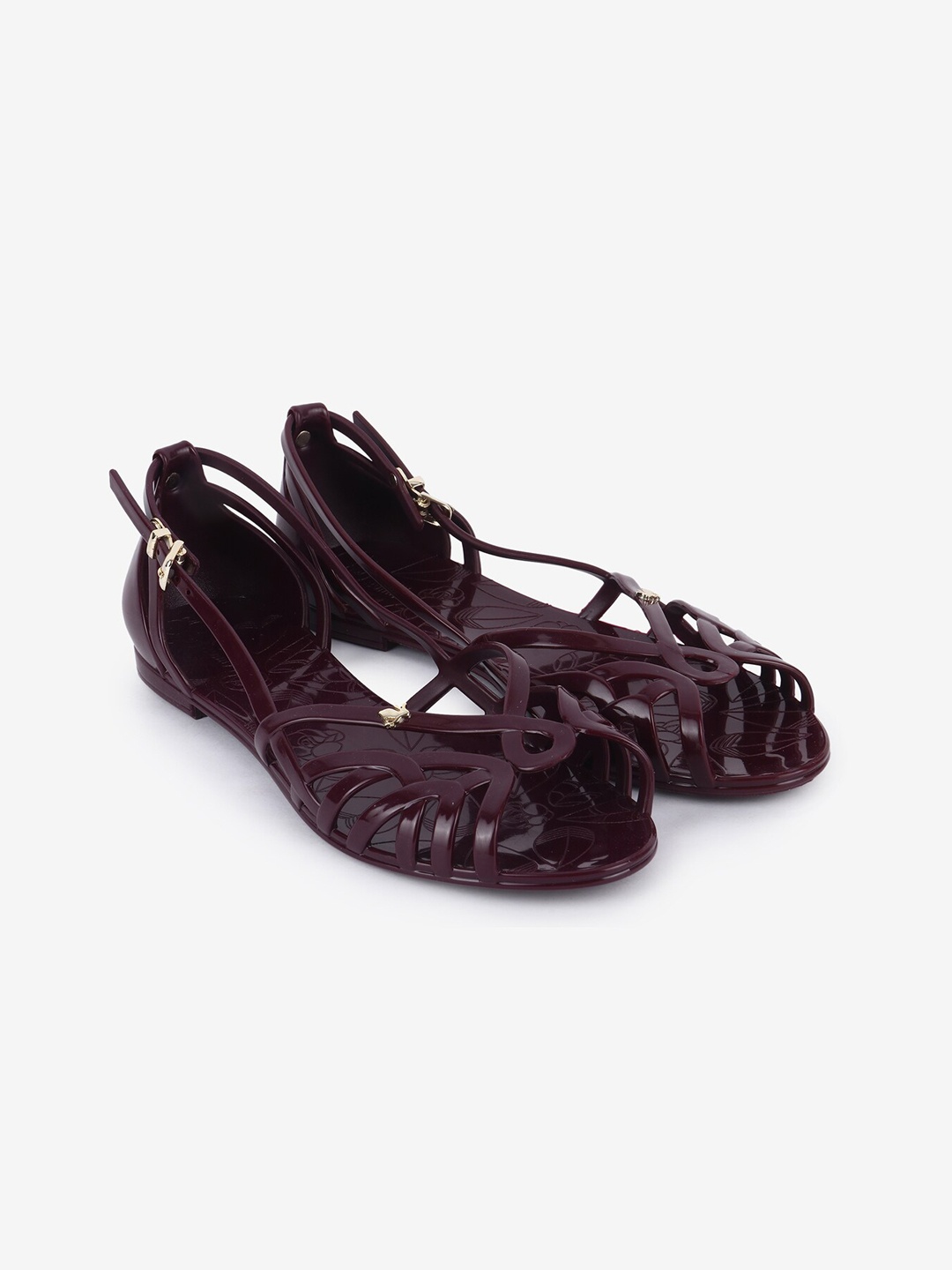 

Jelly Bunny Women Burgundy Open Toe Flats