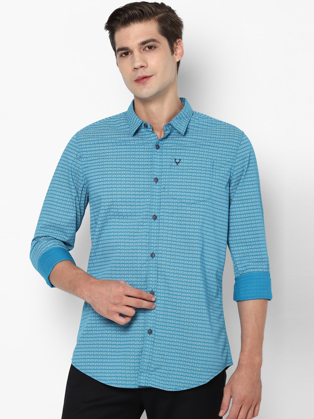 

Allen Solly Sport Men Blue & White Regular Fit Printed Casual Shirt