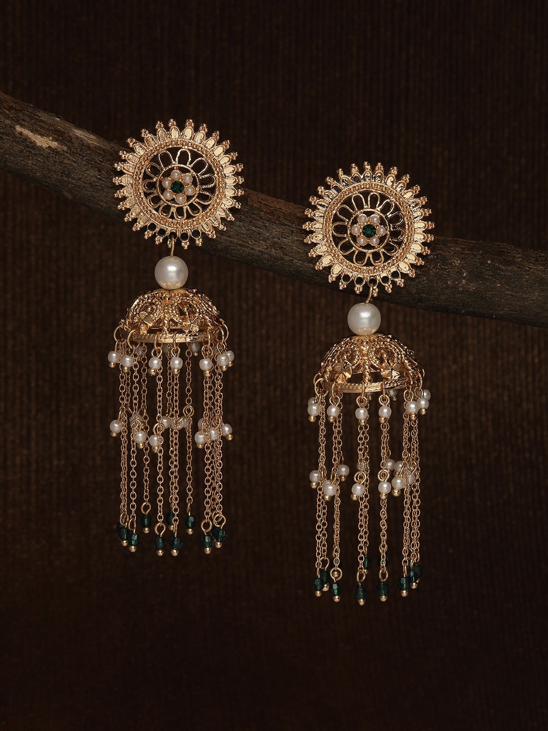 

Accessorize Gold-Toned Contemporary Jhumkas