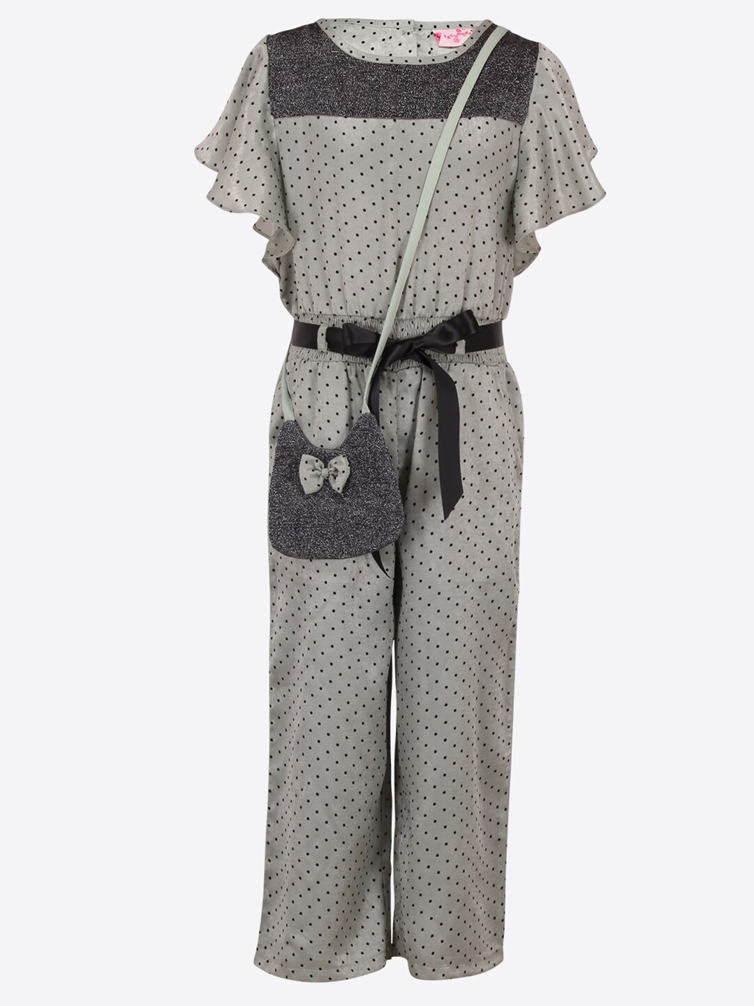 

CUTECUMBER Girls Green Printed Jumpsuits for Girls, Grey