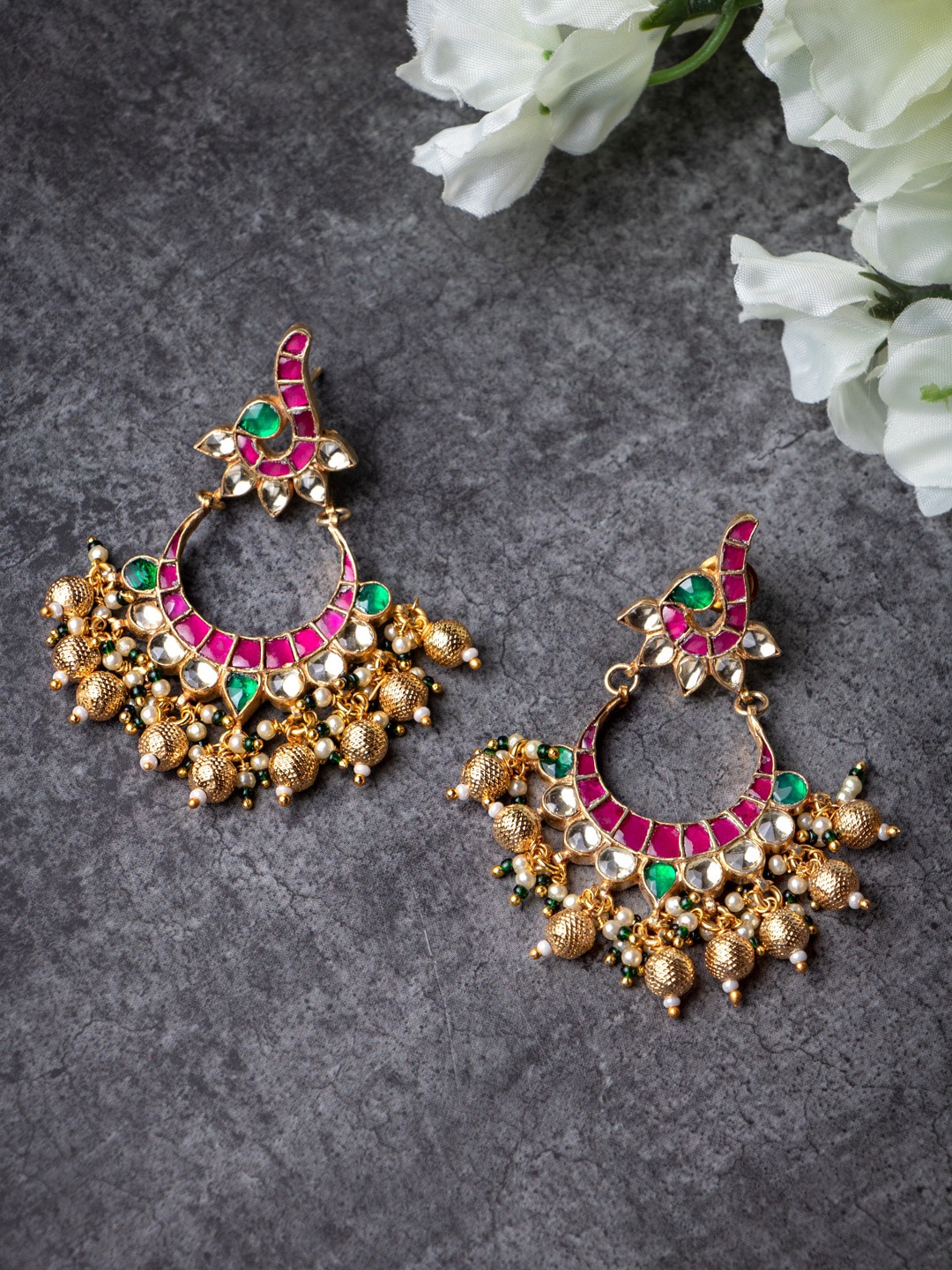 

MORKANTH JEWELLERY Pink Contemporary Drop Earrings