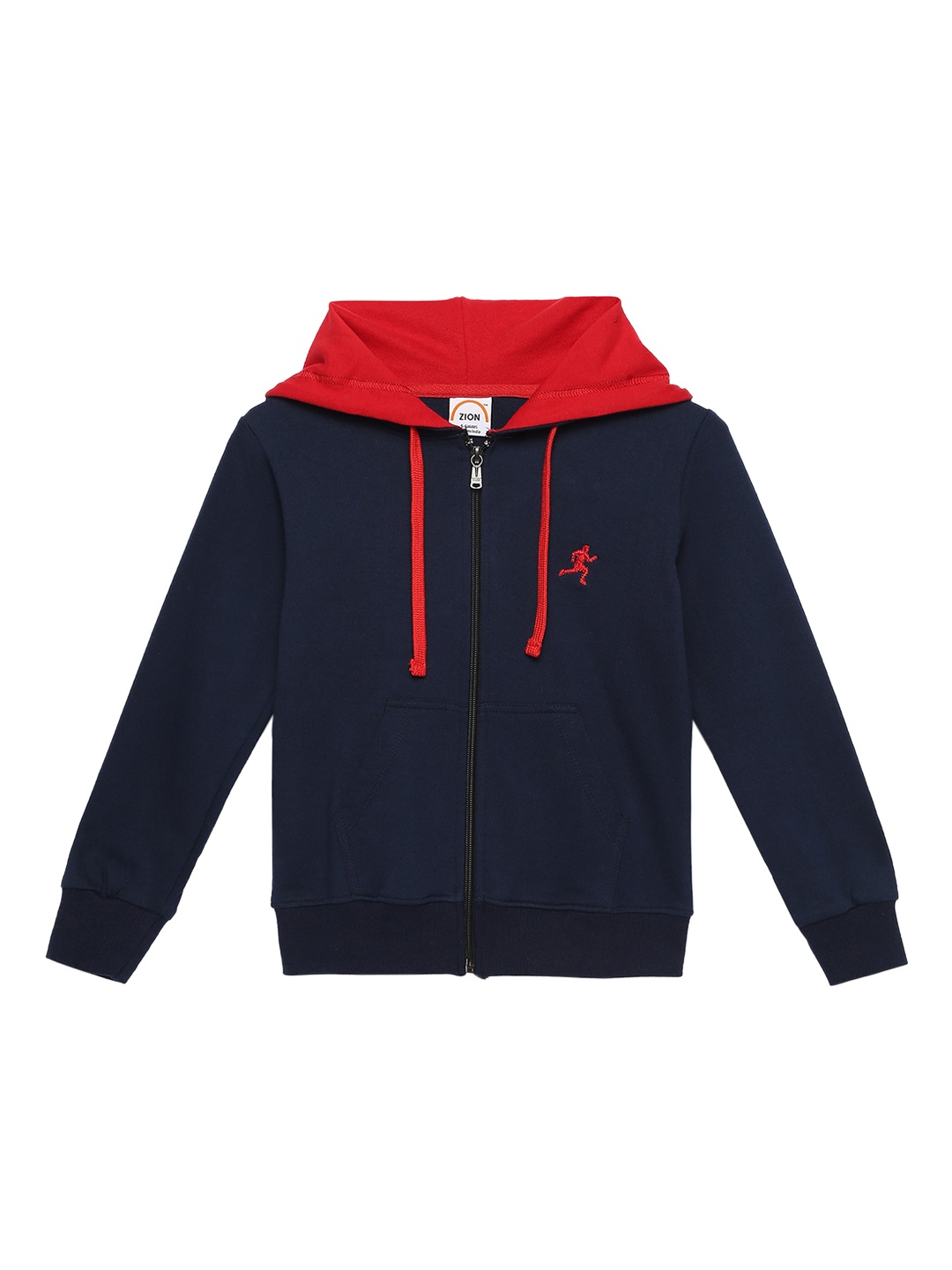 

ZION Boys Navy Pure Cotton Solid Hooded Sweatshirt, Navy blue