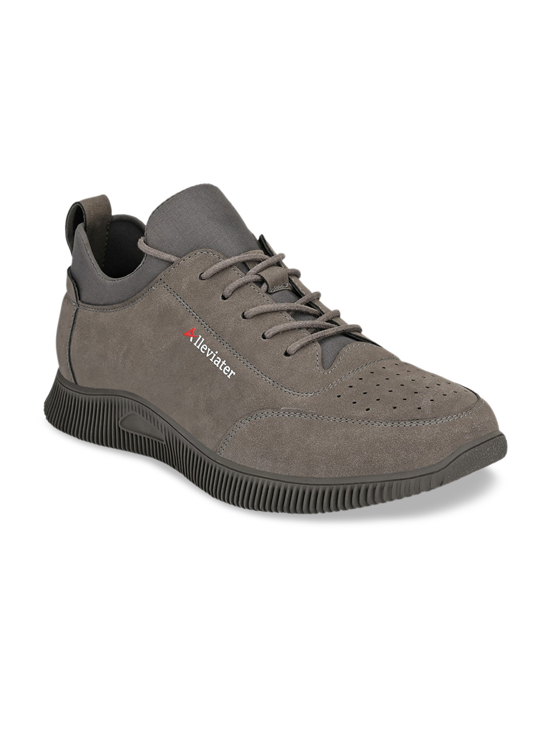 

Alleviater Men Grey Perforations Sneakers