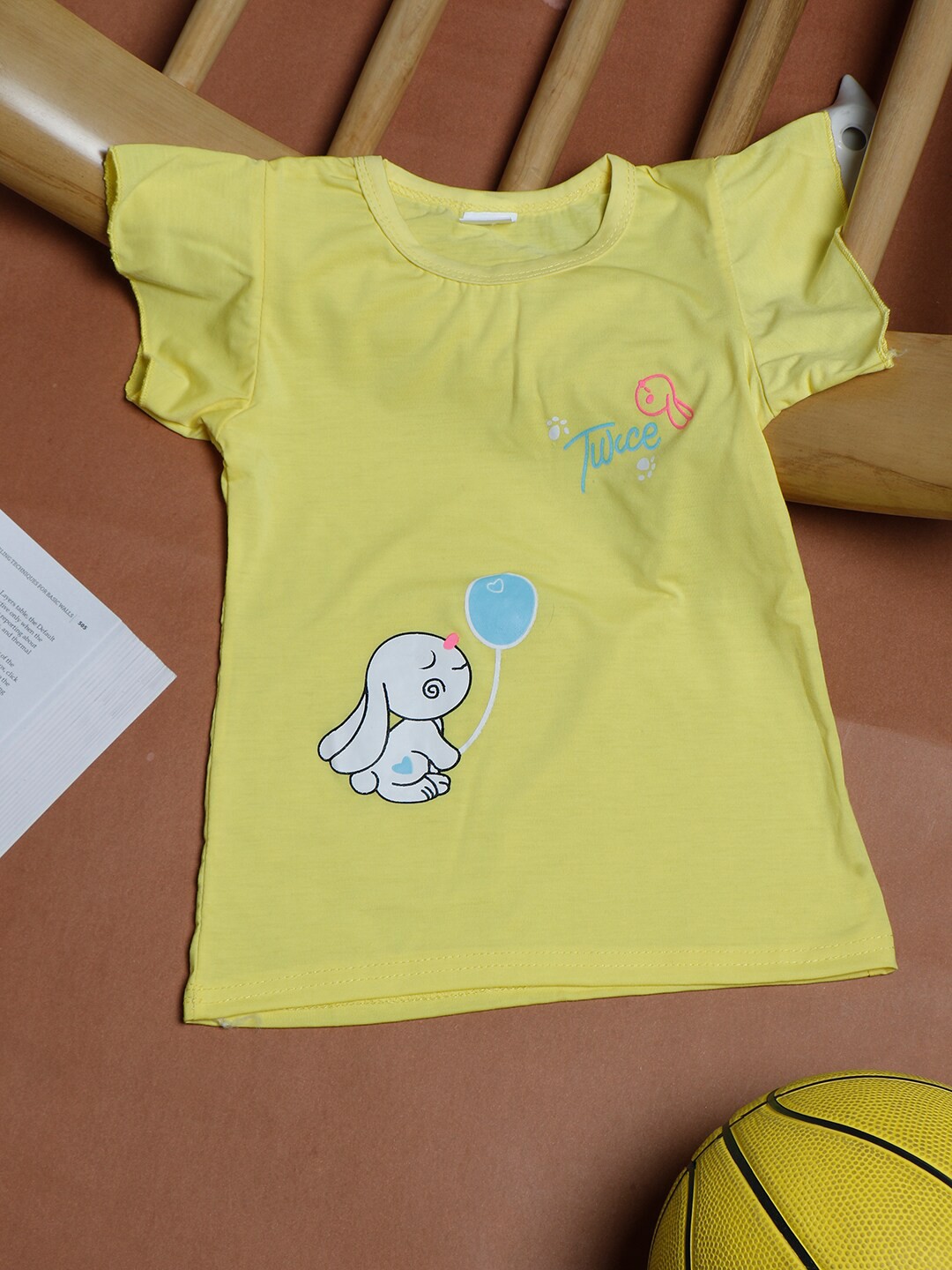 

PASSION PETALS Girls Yellow Printed Top