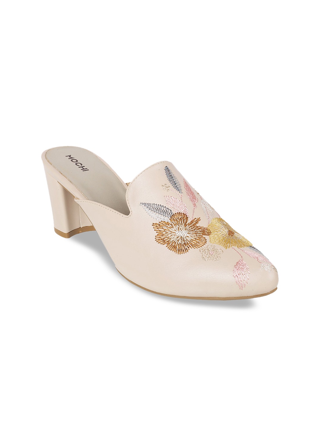 

Mochi Women Beige Printed Mules