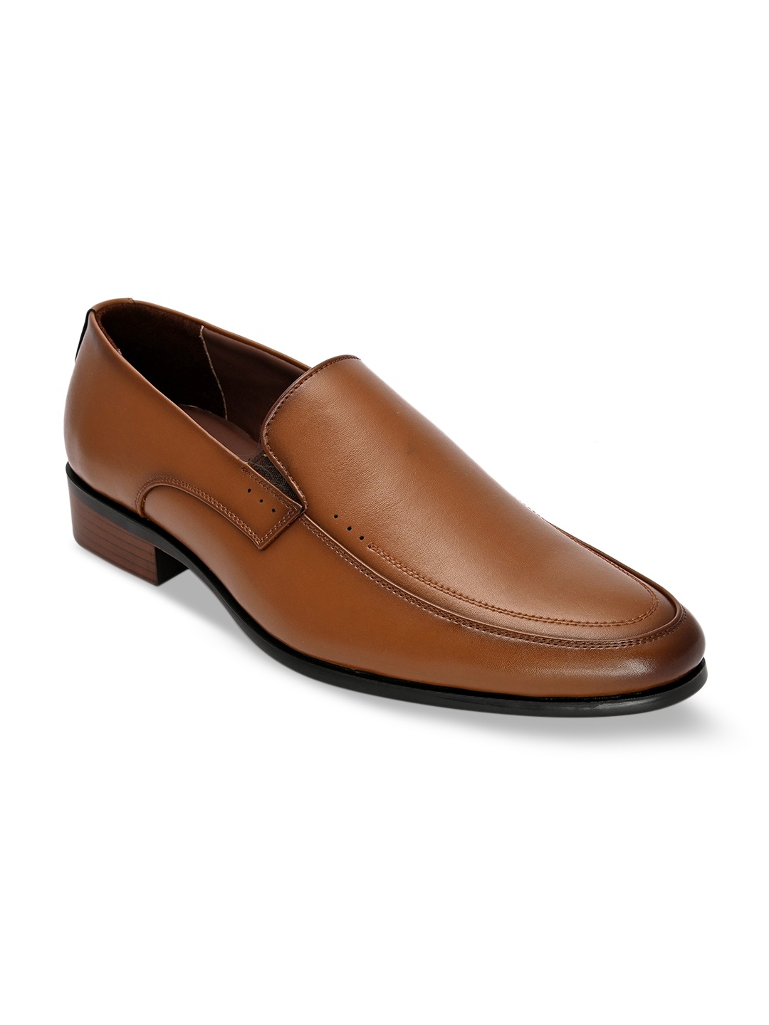 

Hydes N Hues Men Tan-Brown Solid Slip-Ons