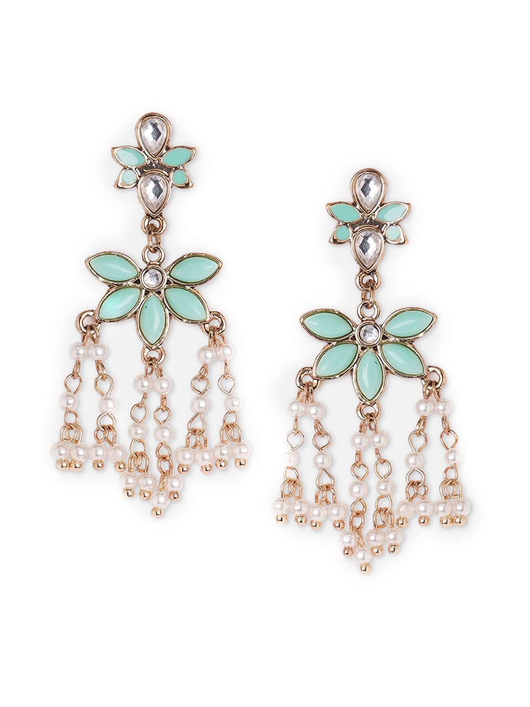 Accessorize Gold-Toned Contemporary Jhumkas