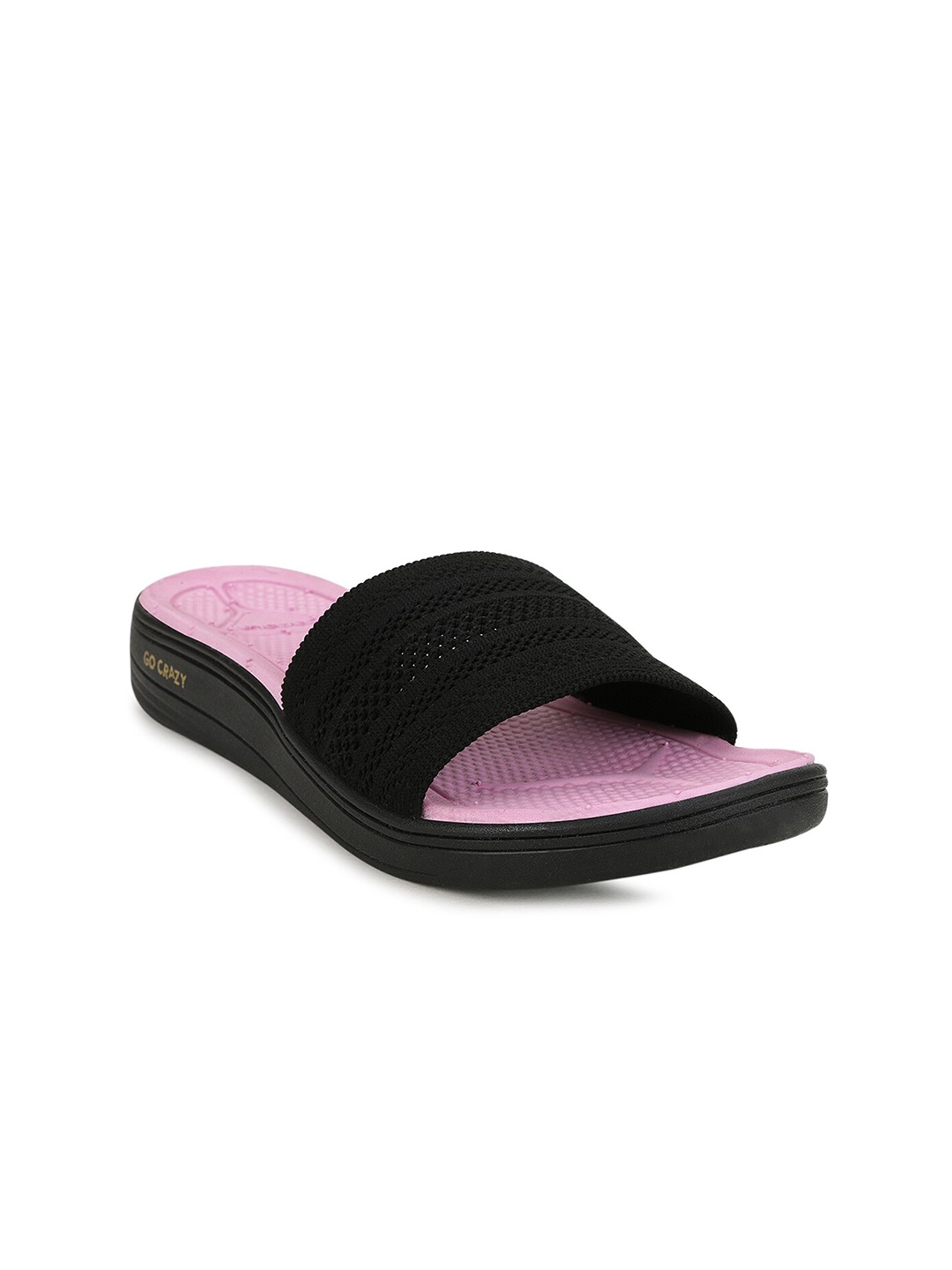 

Campus Women Black & Pink Sliders