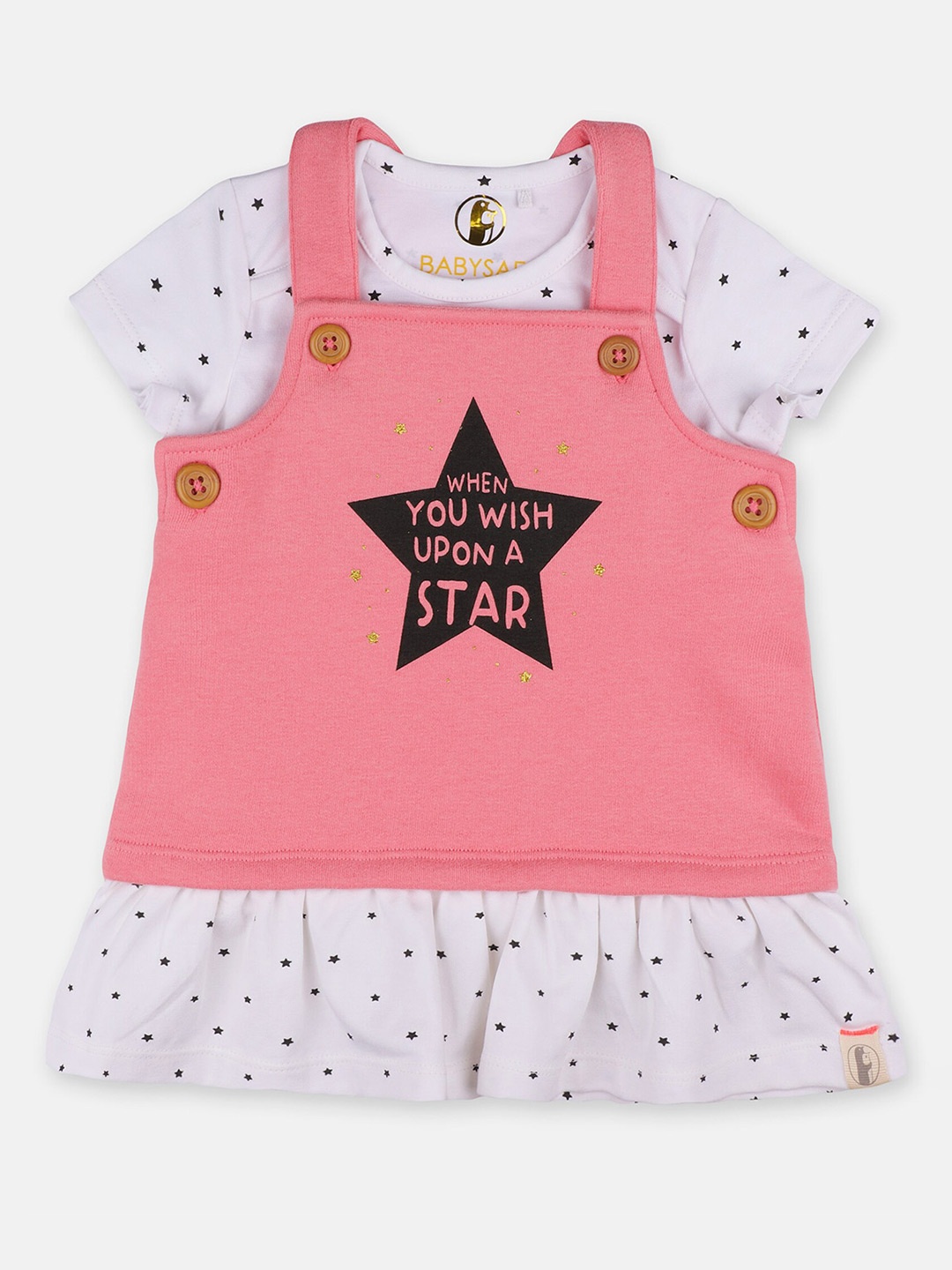 

Babysafe Girls Pink & White Printed Clothing Set