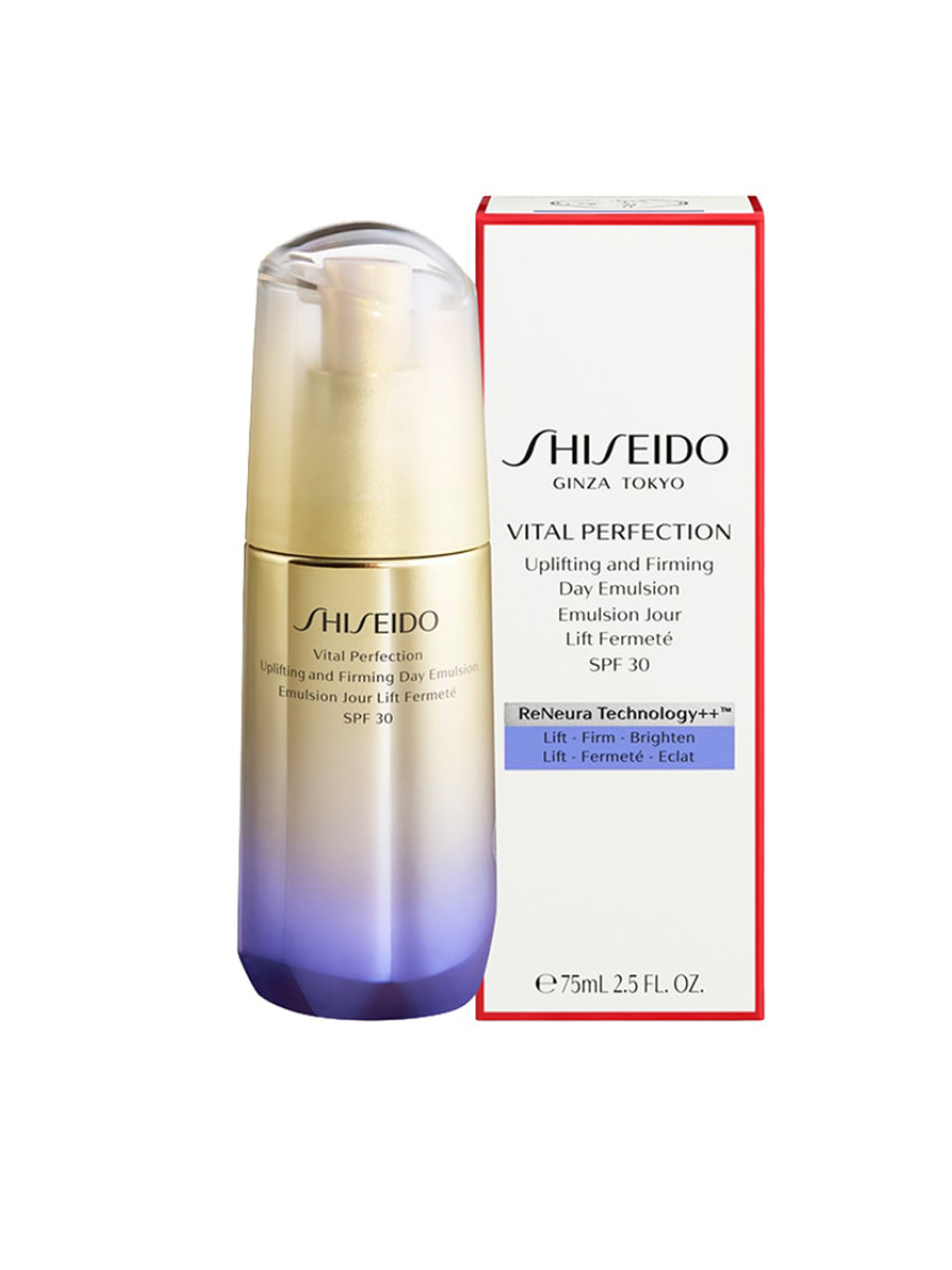 

SHISEIDO Vital Perfection Uplifting & Firming Day Emulsion Face Moisturizer, Beige