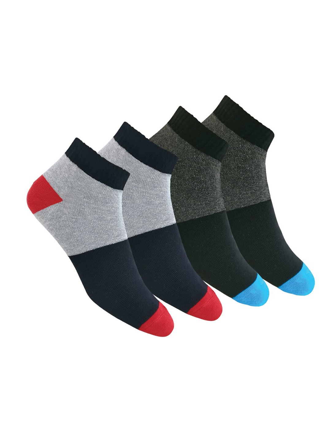 

Maanja Pack Of 2 Assorted Combed Cotton Ankle-Length Socks