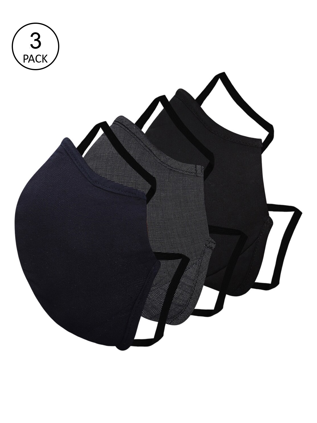 

Peter England Men Pack Of 3 Assorted 3-Ply Cotton Protective Outdoor Masks