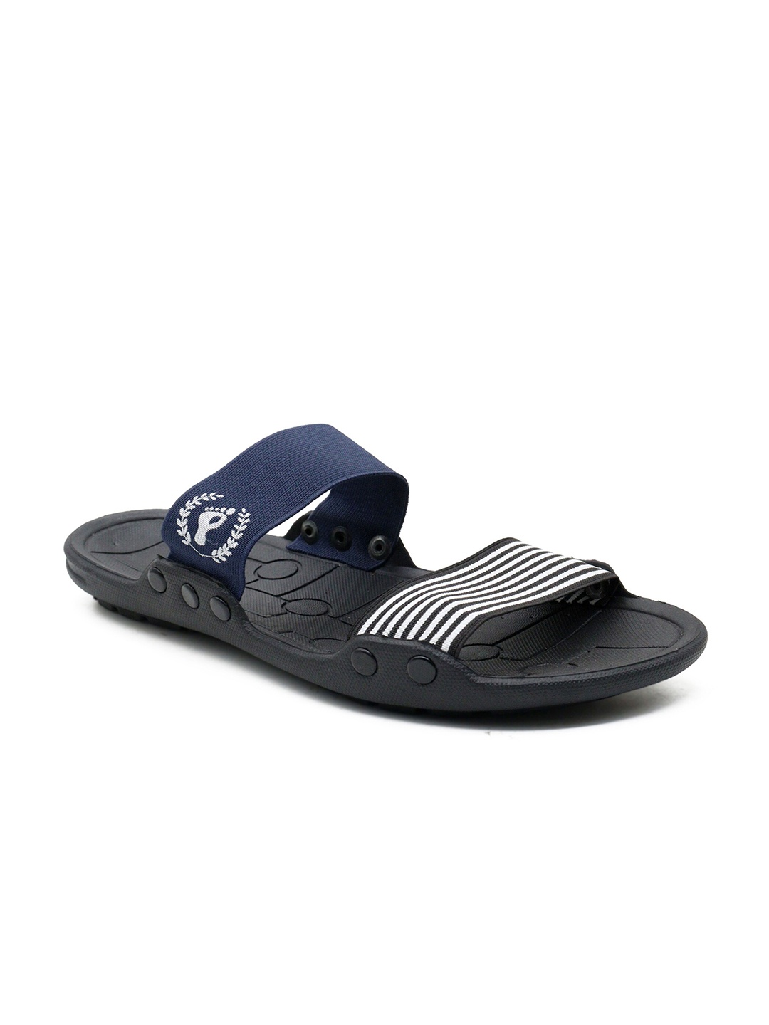 

Prolific Men White & Navy Blue Striped Slip-On