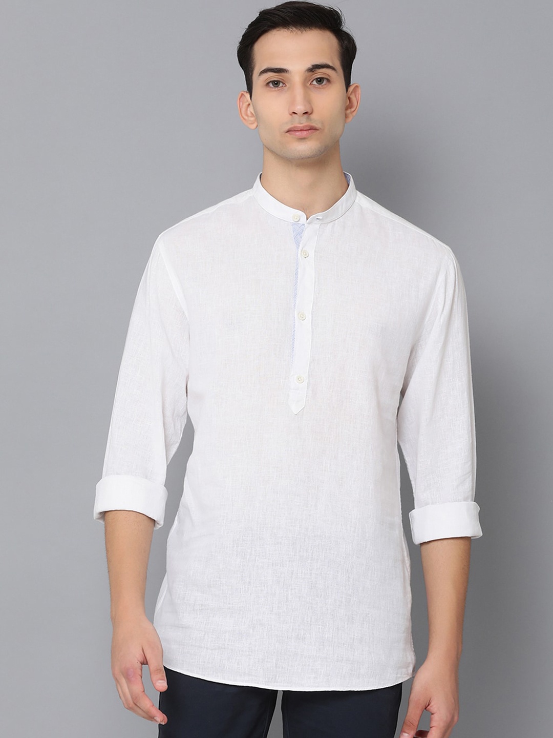 

LINDBERGH Men White Regular Fit Solid Casual Shirt