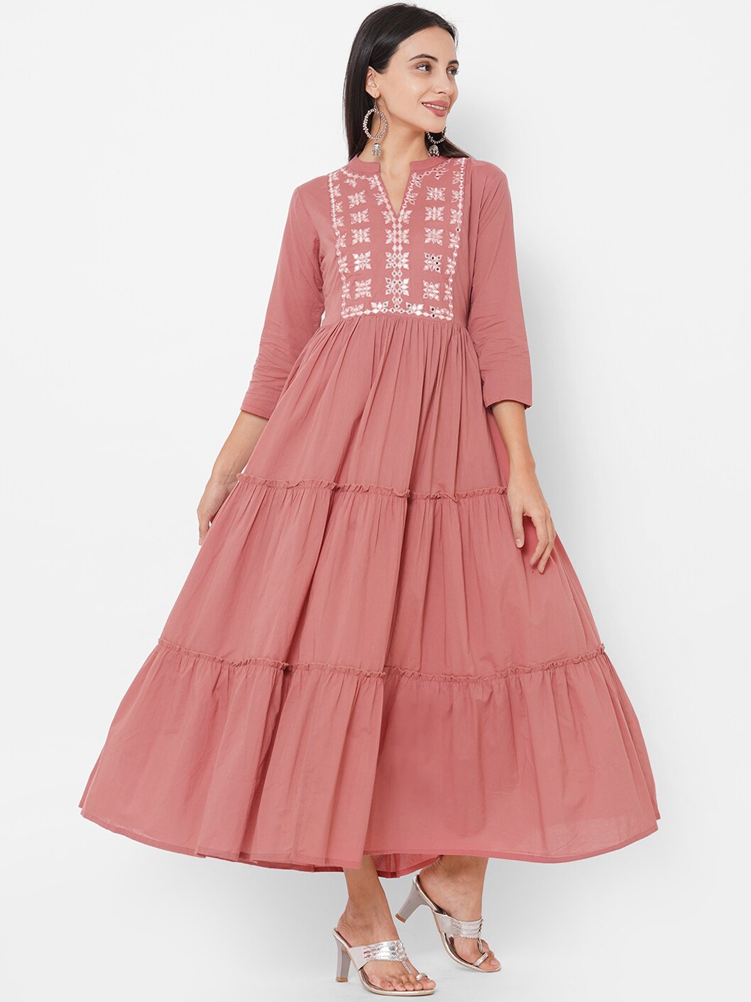 

FASHOR Pink Floral Maxi Dress
