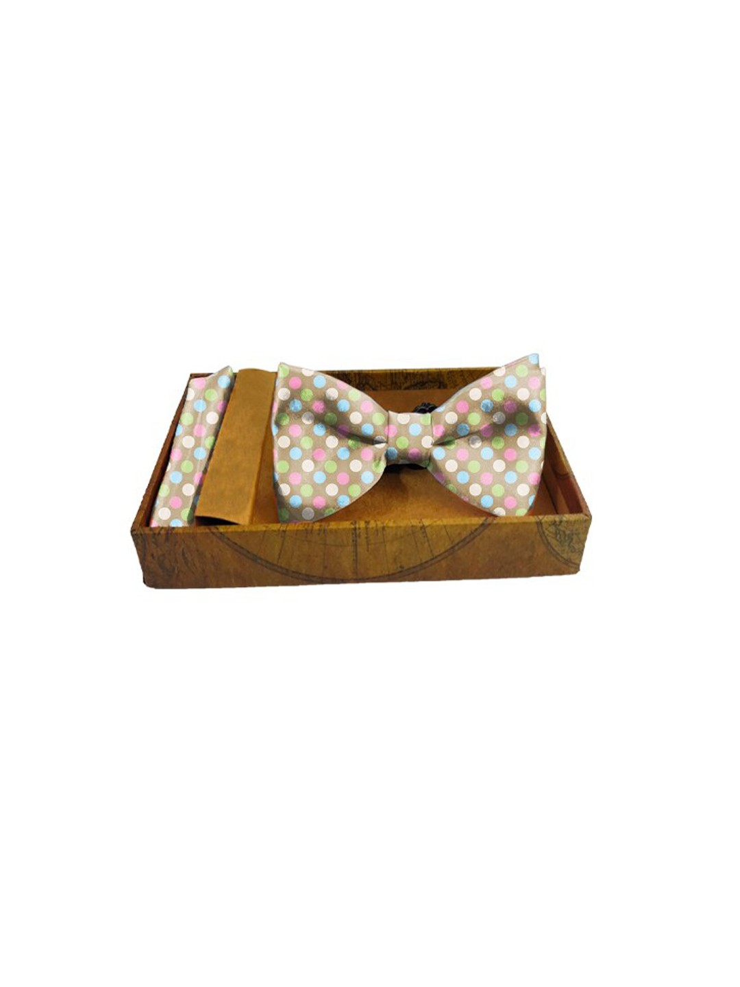 

Blacksmith Men Beige & White Polka Dot Printed 100% Satin Accessory Gift