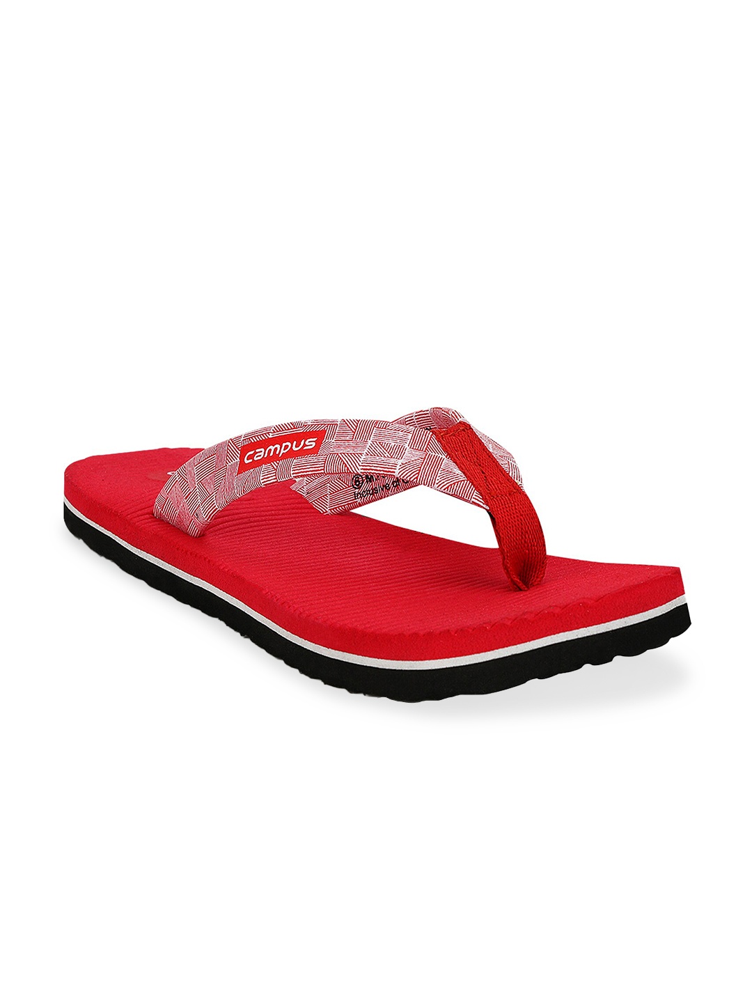 

Campus Women Red & White Striped Thong Flip-Flops