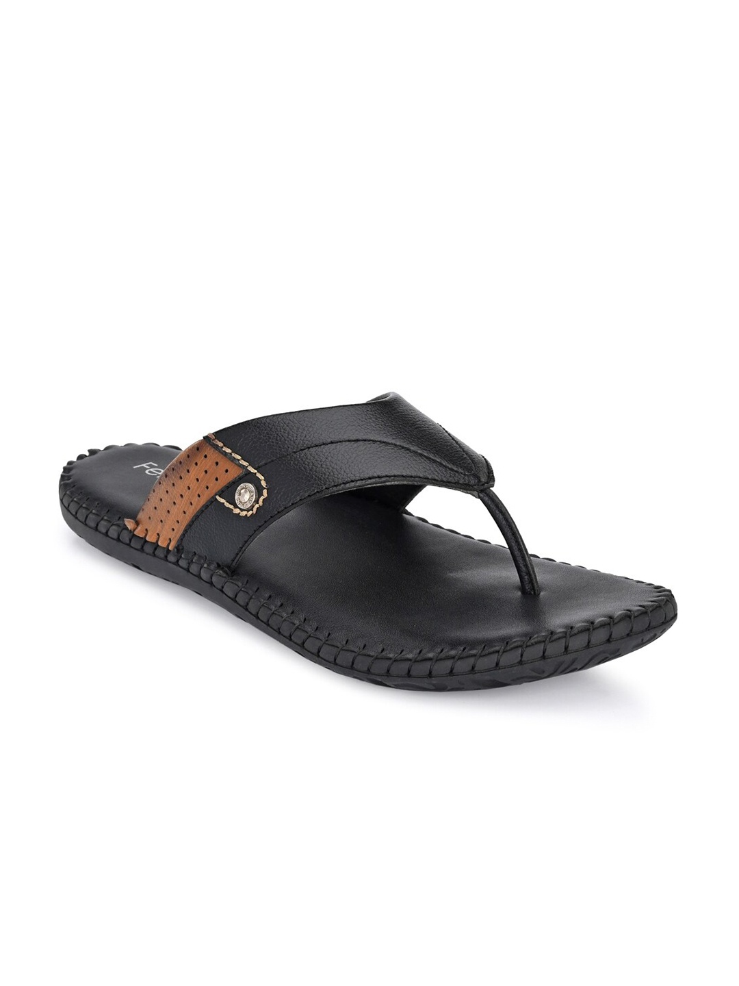 

Fentacia Men Black Solid Sandals