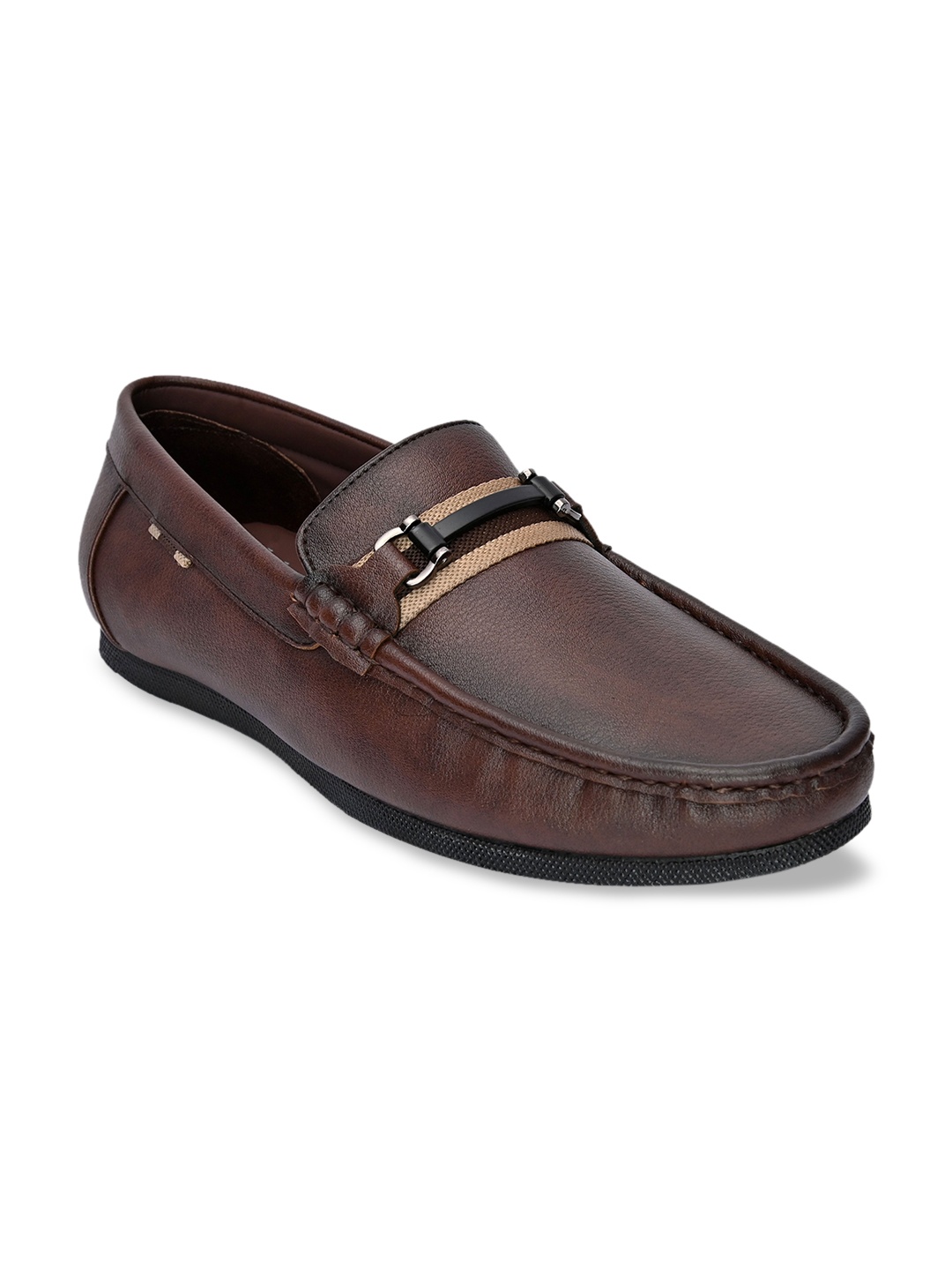 

Hydes N Hues Men Brown Woven Design Loafers
