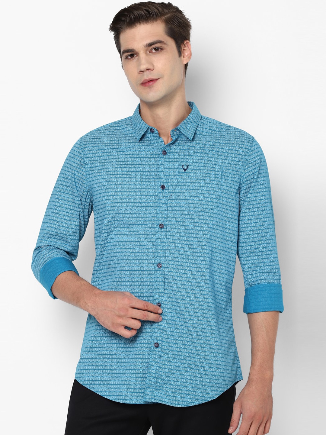 

Allen Solly Sport Men Blue & White Regular Fit Printed Casual Shirt