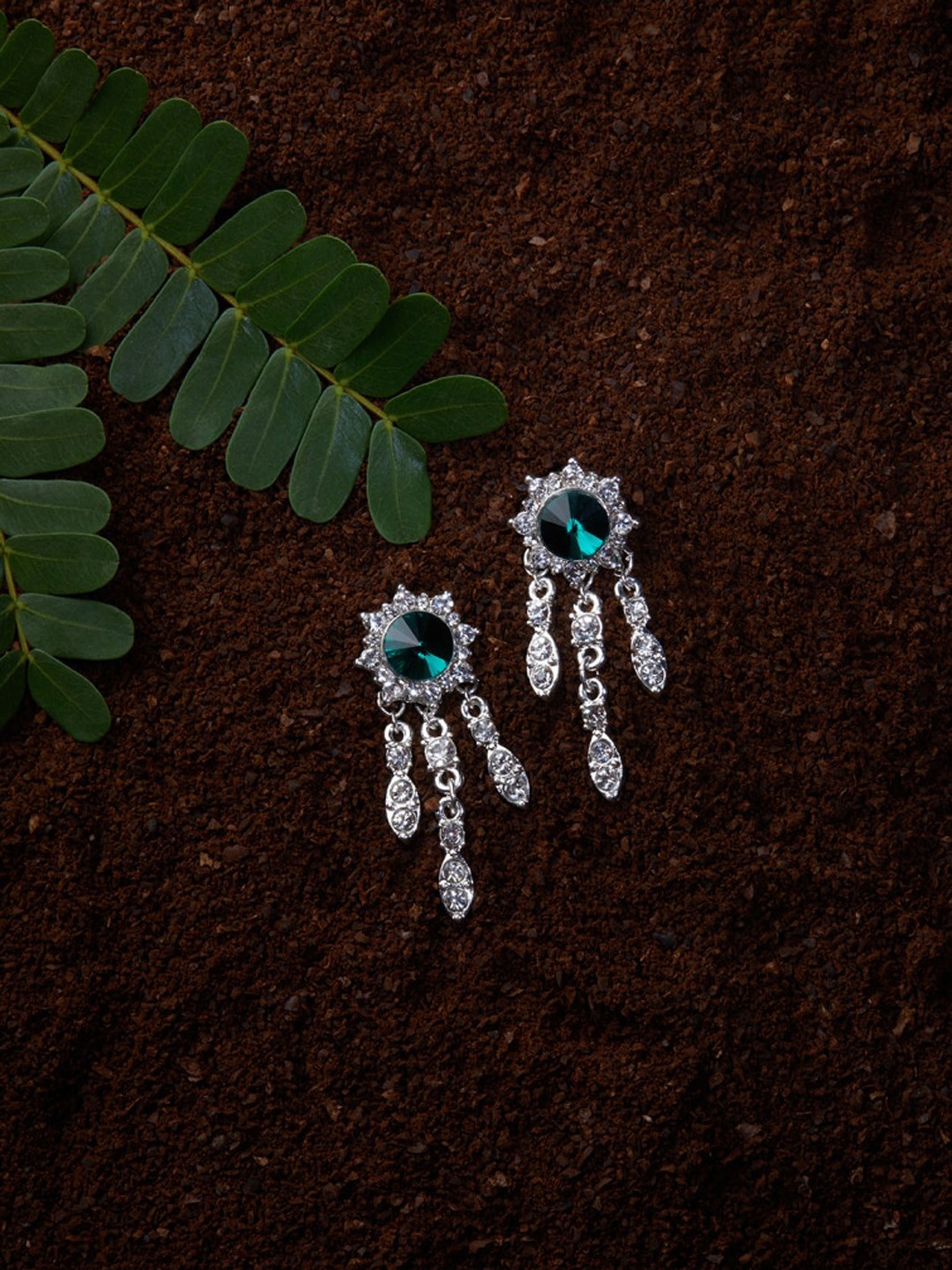 

Accessorize Green Contemporary Drop Earrings